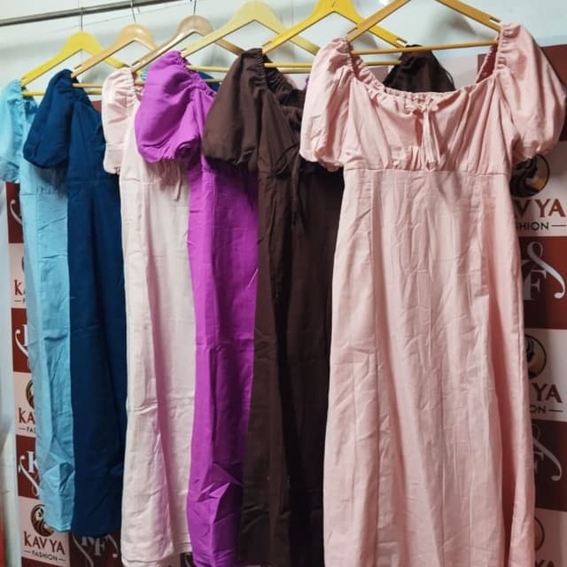 Blue, Pink, Purple, Brown Dress