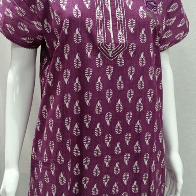 Purple with white print Nightgown