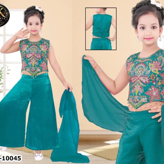 Teal, Multicolor Lehenga Choli