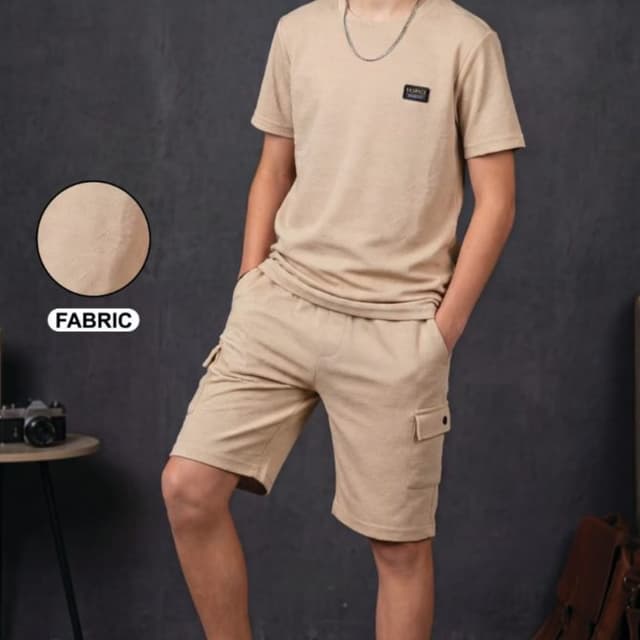 Beige Set (T-shirt and Shorts)