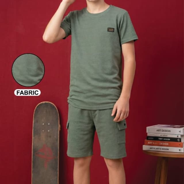 Sage Green T-shirt and Shorts Set