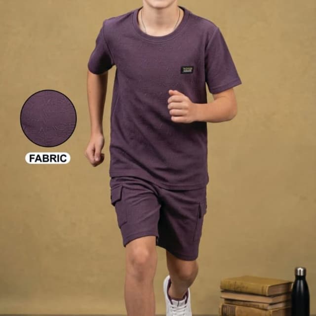 Plum T-shirt and Shorts Set