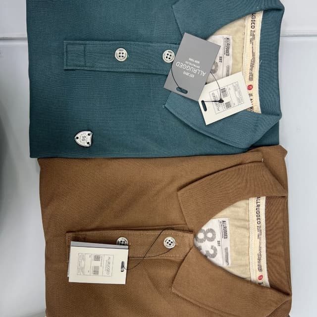 Teal, Brown Polo Shirt