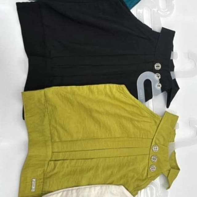 Teal, Black, Olive Green, Off-White Tops