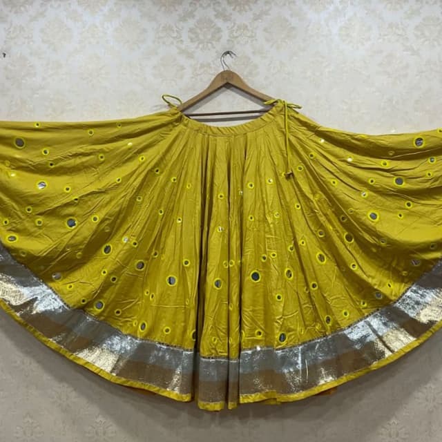 Yellow, Silver Lehenga