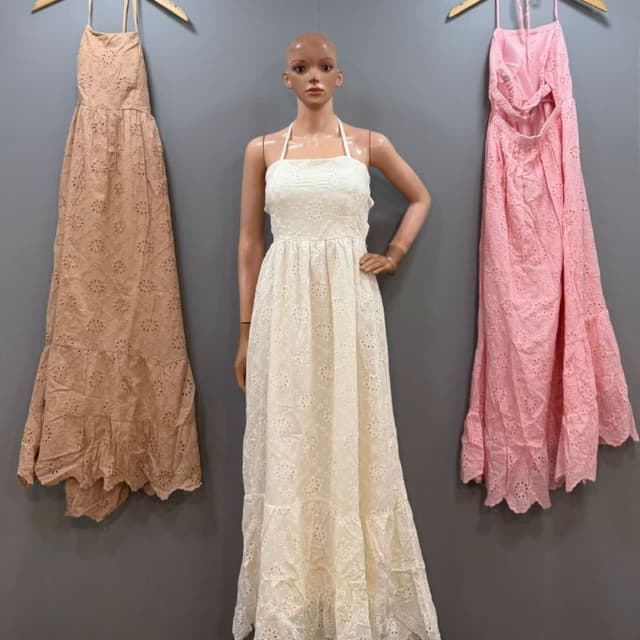 Cream/Off-white Maxi Dress