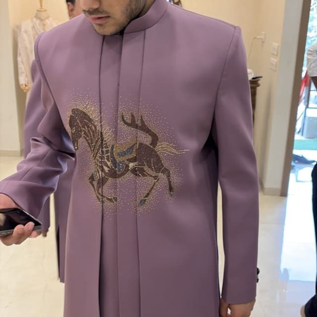 Lavender Sherwani