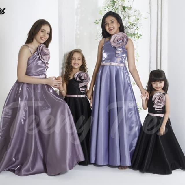 Lavender, Lilac, Black, Pink accents Dresses (for girls)