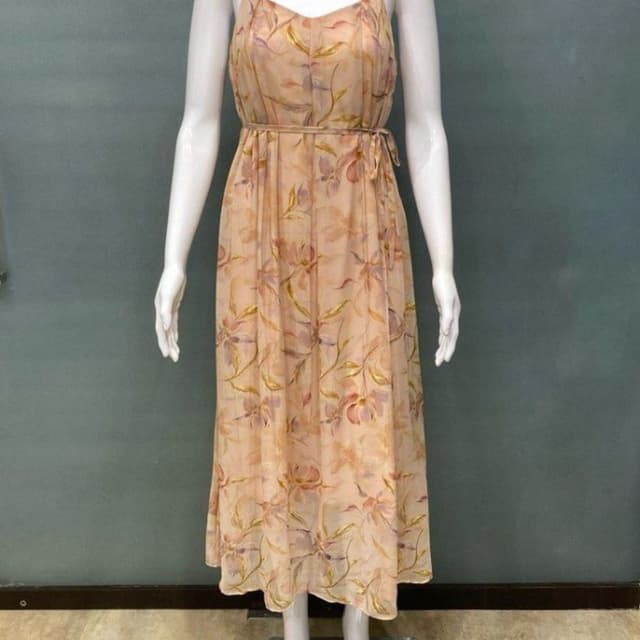 Peach, Pink, Yellow, Green Dress
