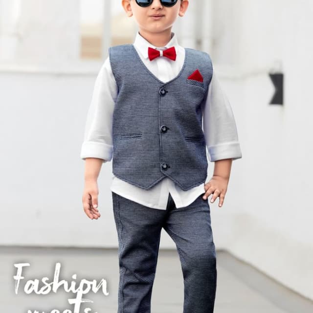 White, Blue, Red Suit Set