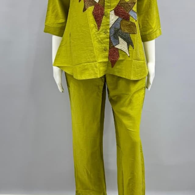 Lime Green, Multicolor Pantsuit