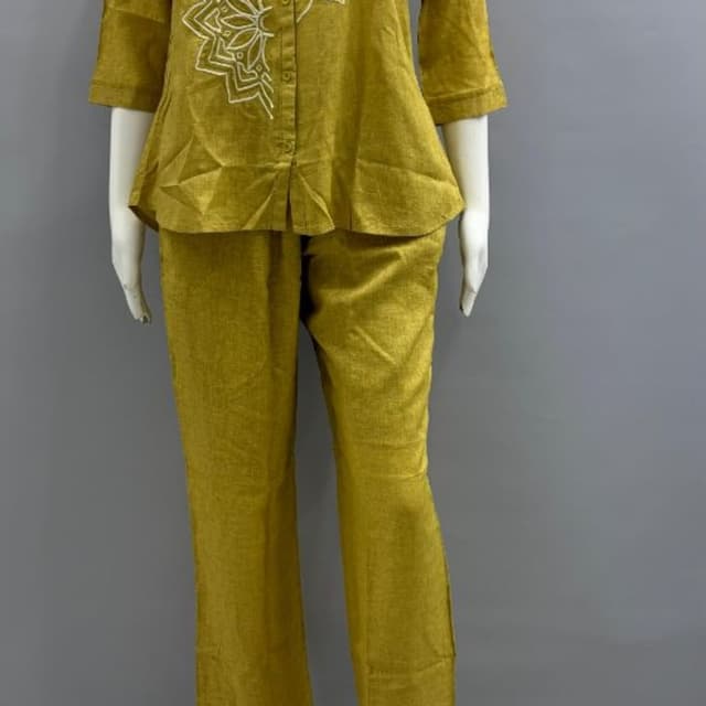 Mustard Yellow Kurta and Pants Set