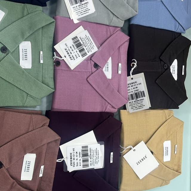 Green, Pink, Black, Brown, Beige, Blue, Grey, Maroon Shirt