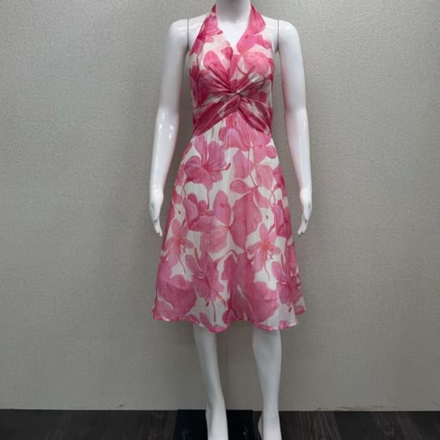 White, Pink, Green, Blue, Purple Dress
