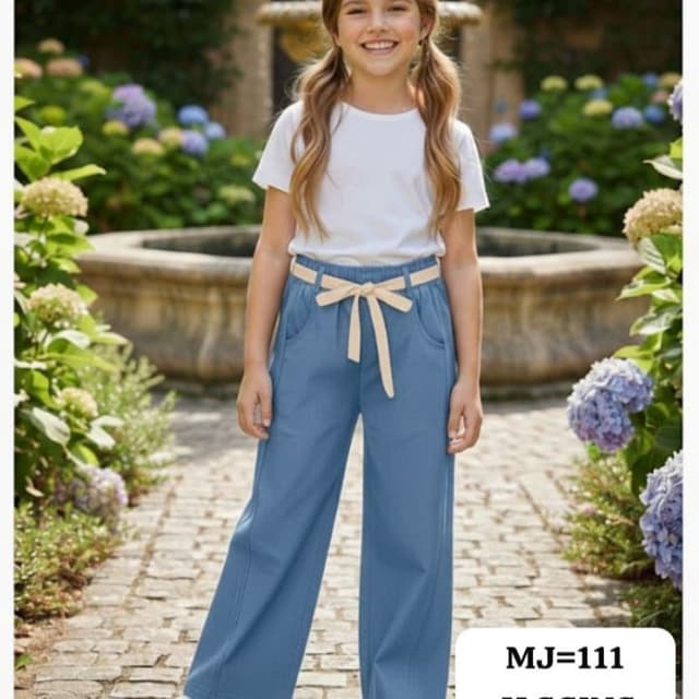 Blue, White, Beige Pants