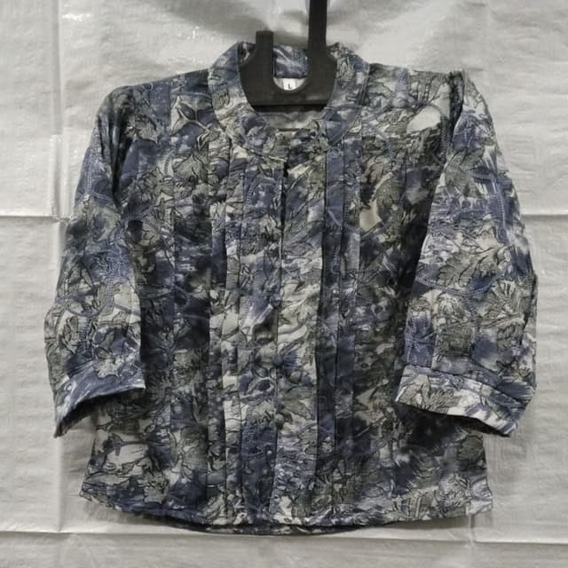 Blue, Gray, White Shirt