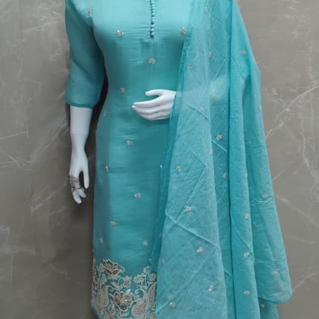 Aqua Blue Salwar Kameez