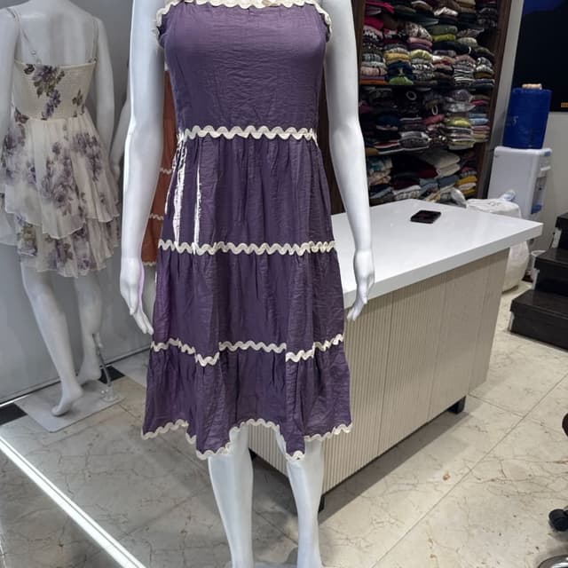 Purple with white trim Dress