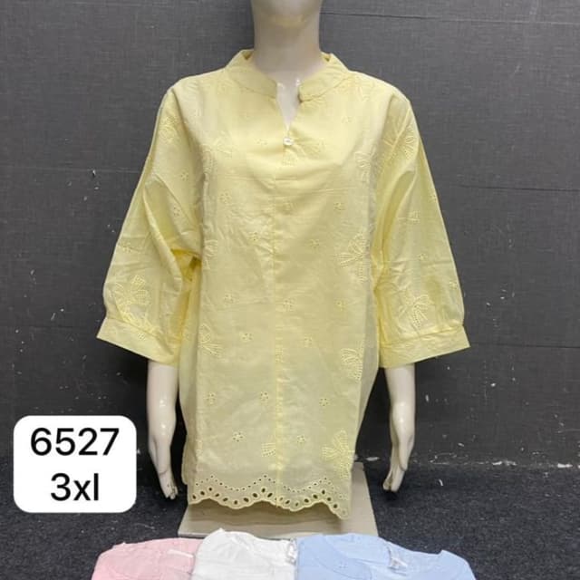 Pastel Yellow, Pink, White, Light Blue Tunic Top