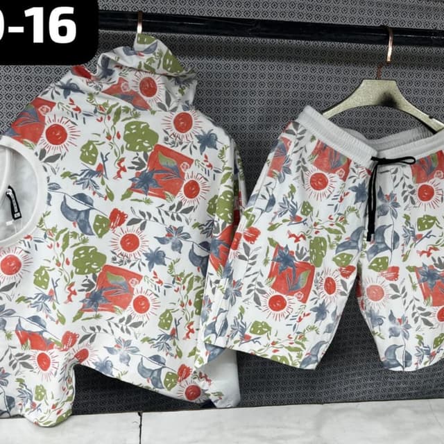 White, Red, Green, Blue, Grey Pajama Set (Top and Bottoms)