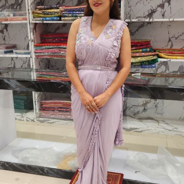 Lavender Saree