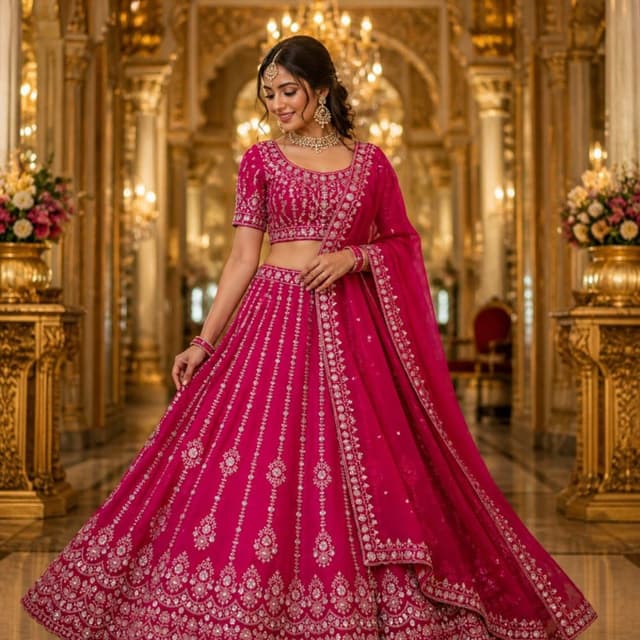 Fuchsia Lehenga Choli