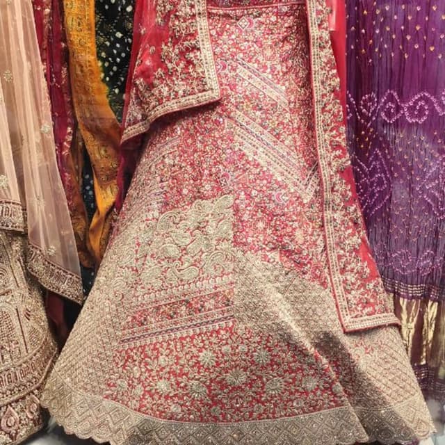 Red and Gold Lehenga Choli