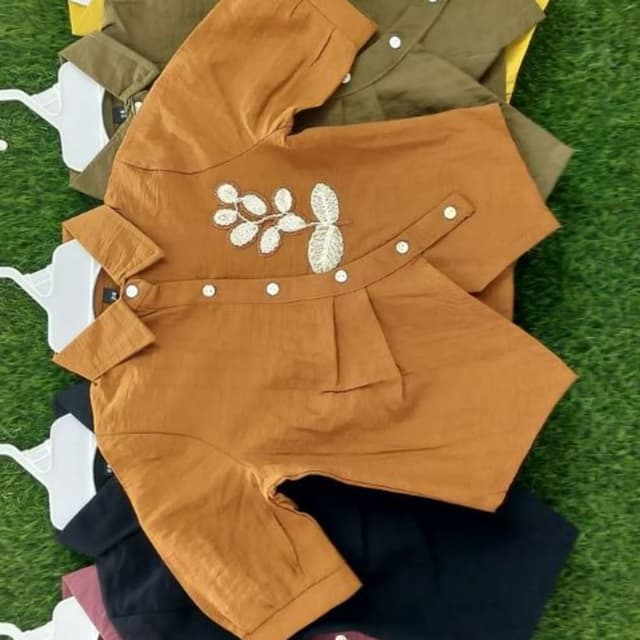 Mustard yellow, Olive green, Brown, Black, Dusty rose, Mustard yellow Shirt