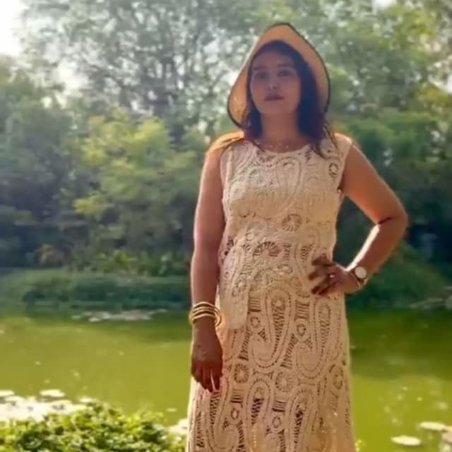 Cream, Beige Dress