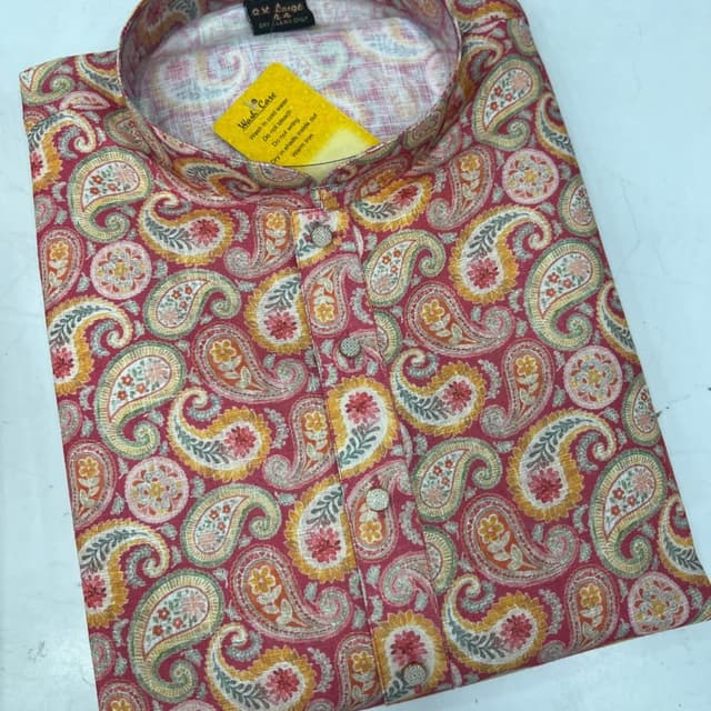 Red, Yellow, Green, White Kurta