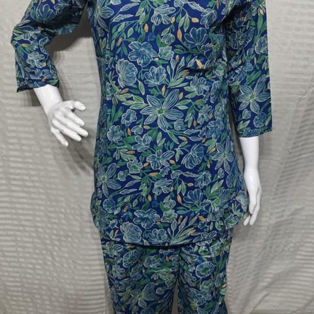Blue, Green, White, Yellow Pajama Set