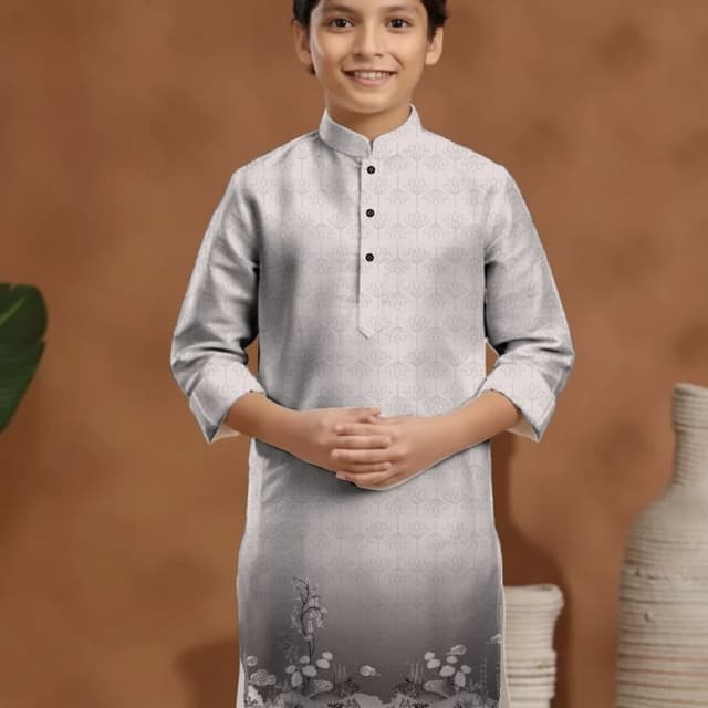 White, Grey, Black Kurta