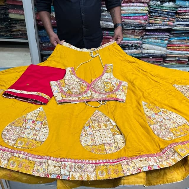 Yellow, Pink, White, Brown, Blue Lehenga Choli
