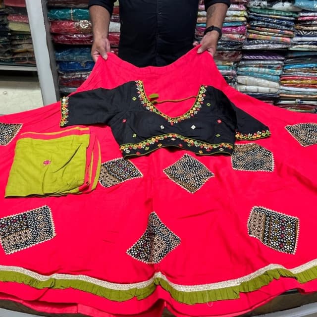 Red, Black, Green, White, Yellow, Orange Lehenga Choli