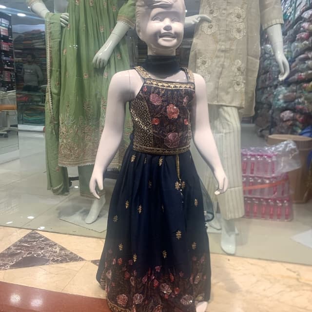 Navy Blue, Gold, Pink, Red Lehenga Choli