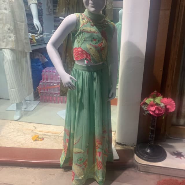 Light Green, Pink, Yellow, Red Lehenga Choli