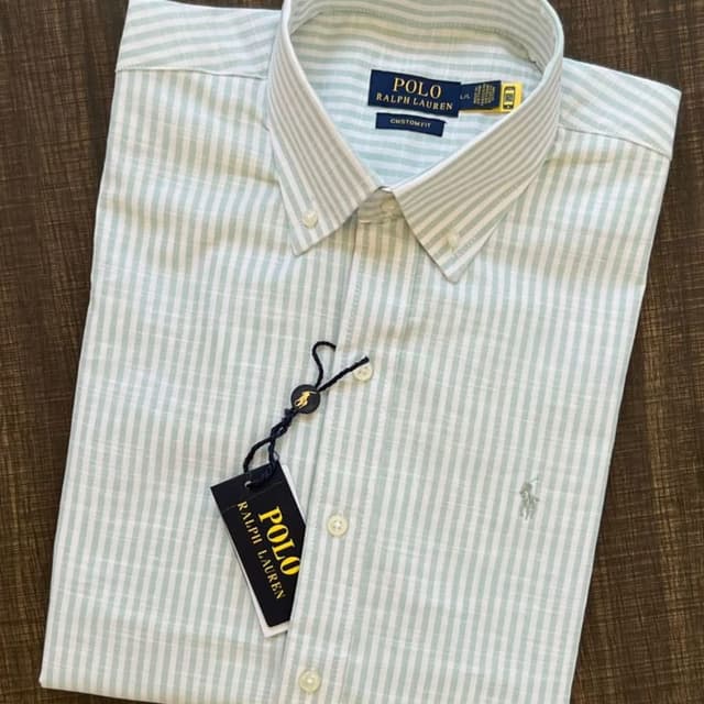 Light Green and White Shirt