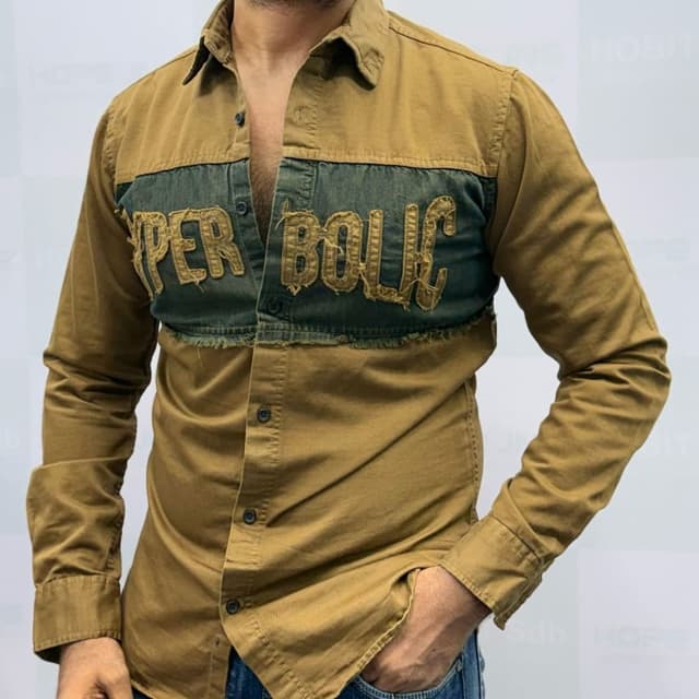 Brown and Green Shirt