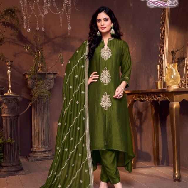 Olive Green Salwar Kameez
