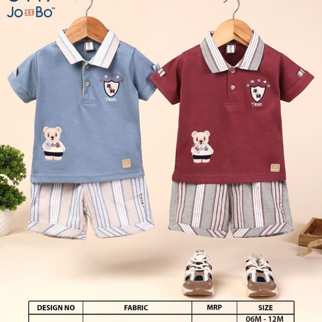 Blue, Maroon, White, Beige, Grey T-shirt and Shorts Set