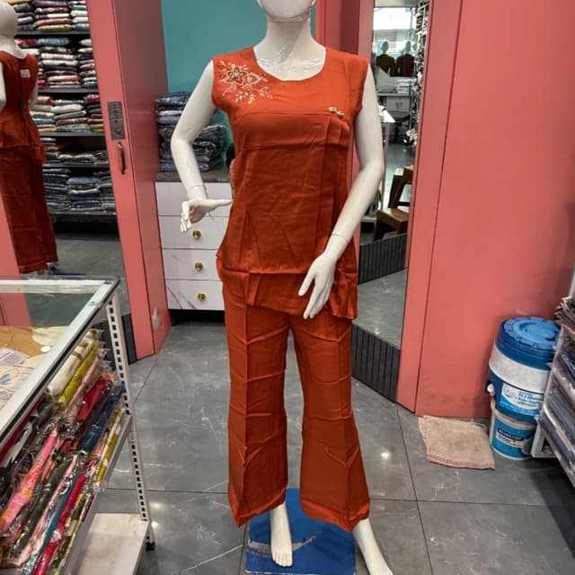 Burnt Orange or Terracotta Co-ord Set (Tunic and Trousers)