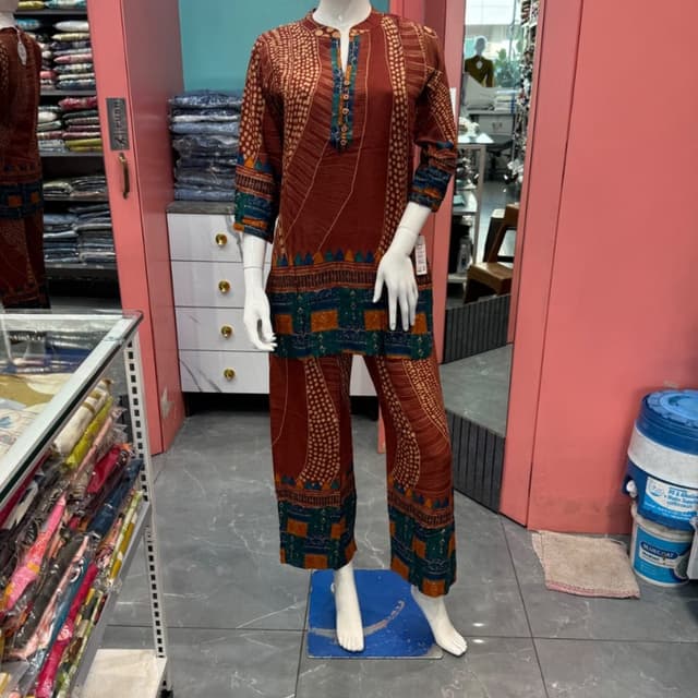 Maroon, Rust, Teal, Mustard, Navy Blue Kurta Set