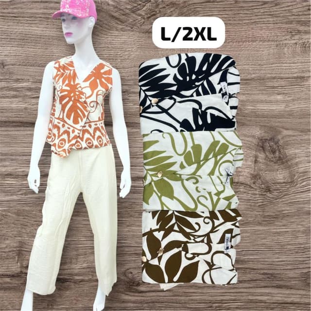 White, Terracotta, Black, Olive Green, Brown Top