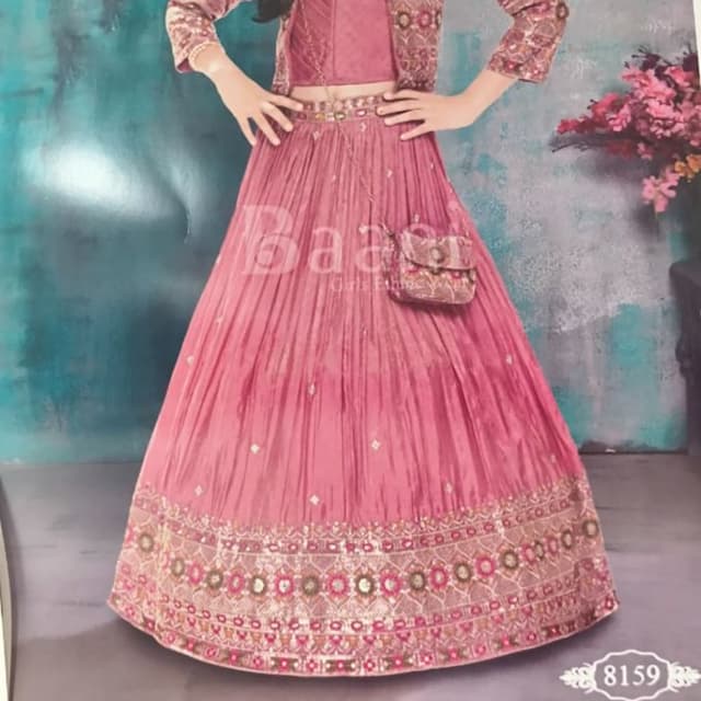 Dusty Rose, Gold, Pink, Maroon Lehenga Choli