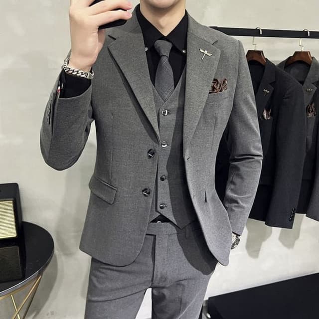 Grey Suit (Jacket, Vest, Trousers)