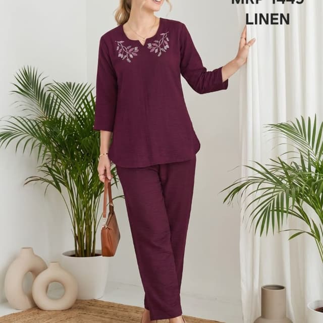 Deep Burgundy Pajama Set