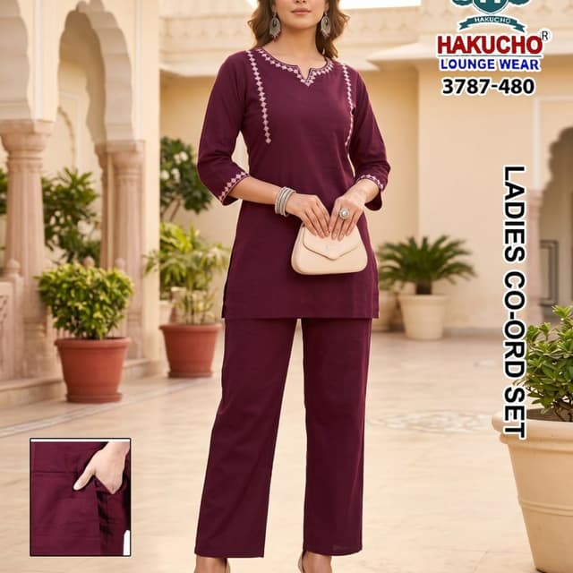 Maroon Co-ord Set
