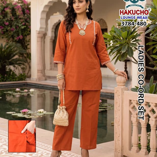 Orange Kurta Set