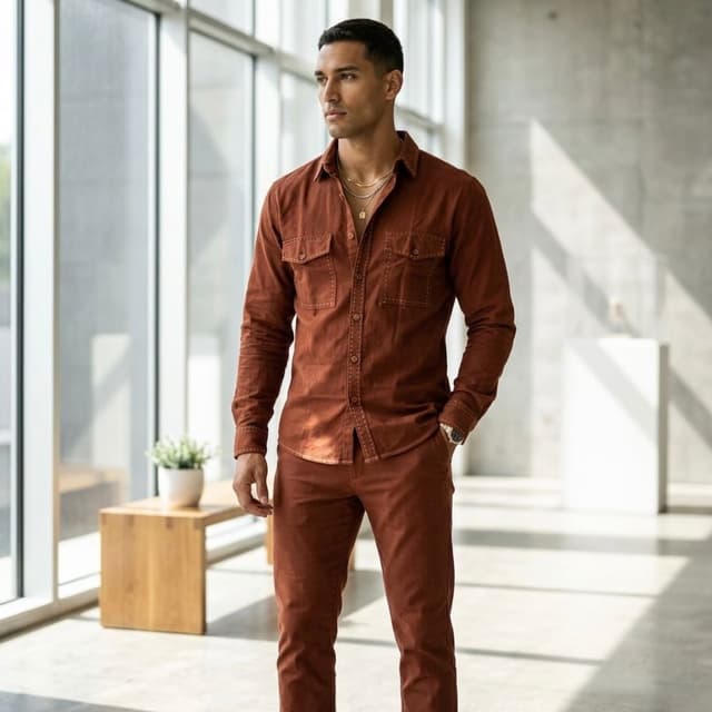 Brown Shirt and Pants set