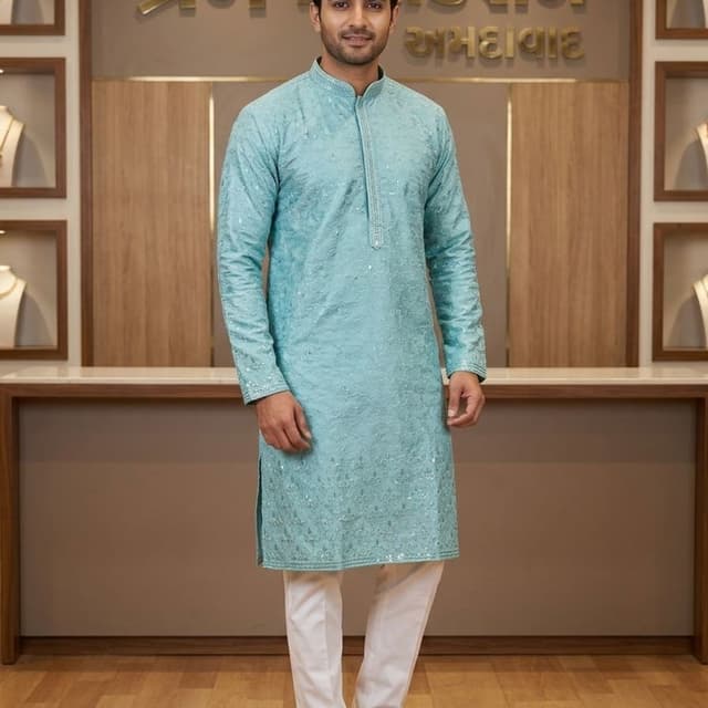 Sky Blue Kurta